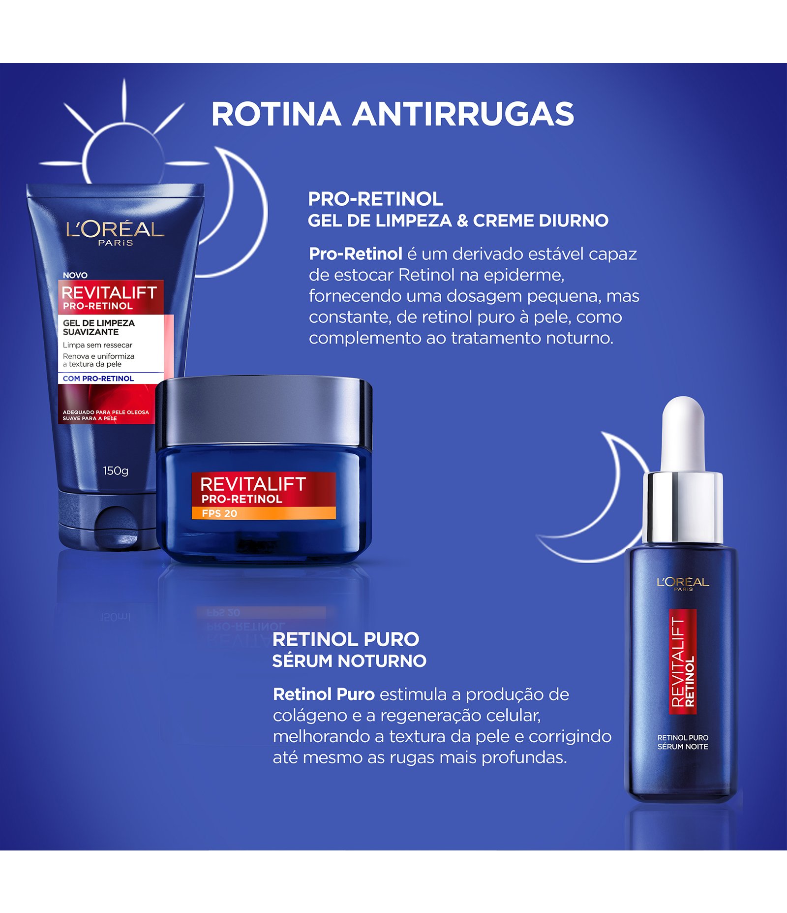Creme Facial Revitalift Pró Retinol Cuidado Diurno Antirrugas FPS 20 Loreal Paris 49G 4