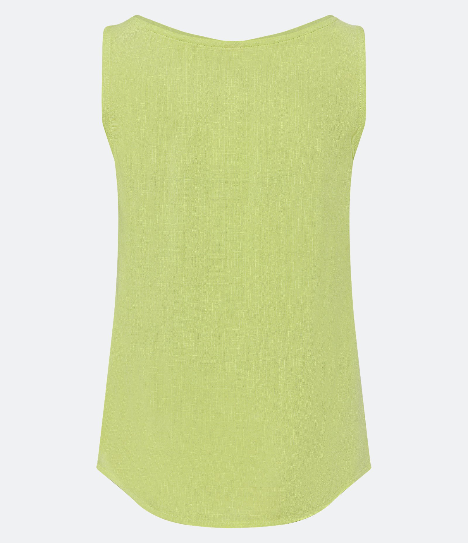 Blusa Regata em Viscose com Gola Redonda Verde Limão 3