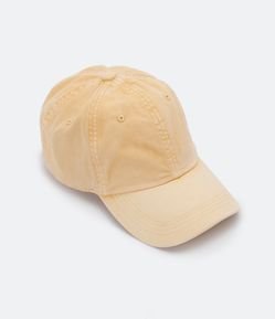 Boné em Algodão com Aba Curva e Efeito Lavado