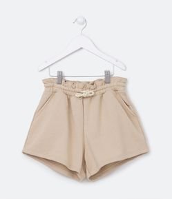 Short Clochard Infantil em Moletinho com Bolso - Tam 5 a 14 Anos