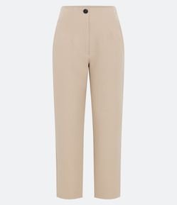 Calça Cenoura Alfaiatada com Botão Decorado no Cós