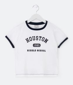 Blusa Infantil com Estampa Houston - Tam 5 a 14 Anos