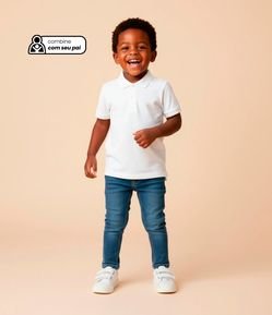Camiseta Polo Infantil com Bordado - Tam 1 a 5 Anos