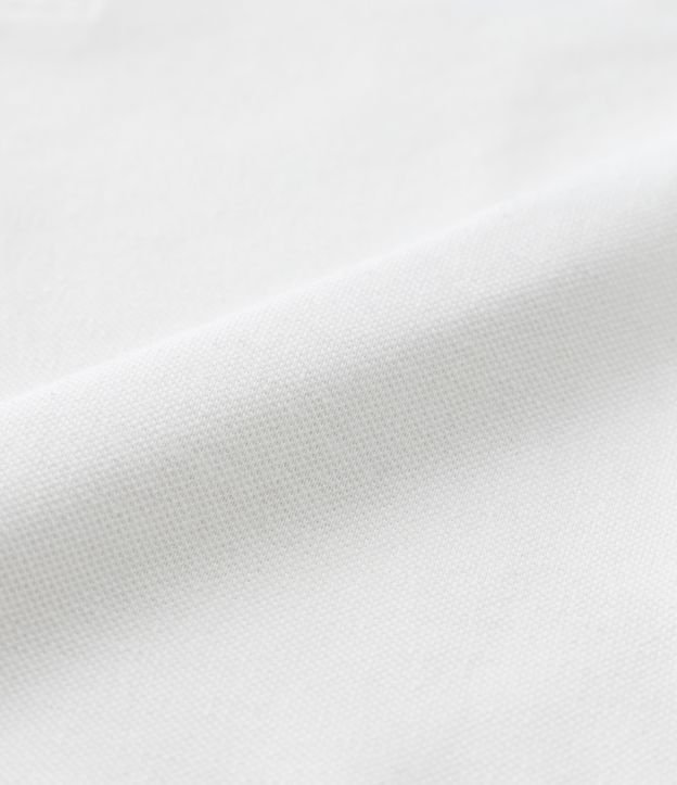 Camiseta Polo Infantil com Bordado e Fenda Lateral- Tam 1 a 5 Anos Branco Fosco 3