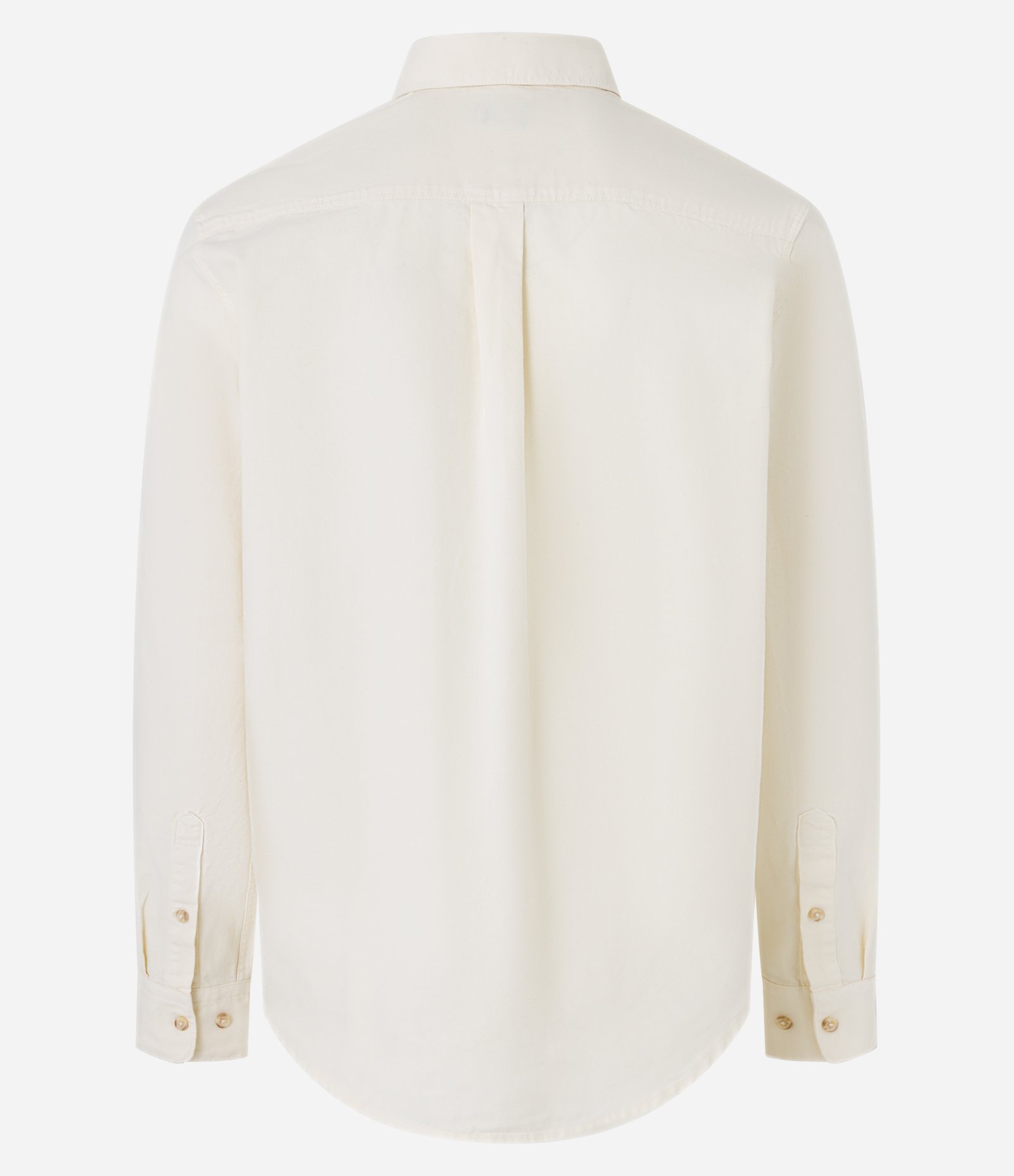 Camisa Regular em Oxford com Bolso Frontal Bege 8