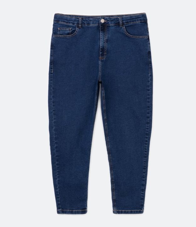 Calça Mom Jeans com Elastano Curve & Plus Size Azul 6