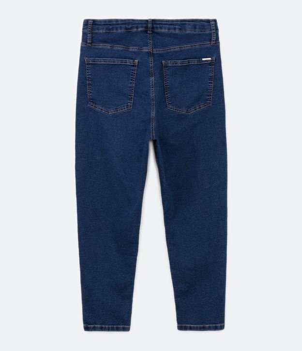 Calça Mom Jeans com Elastano Curve & Plus Size Azul 7