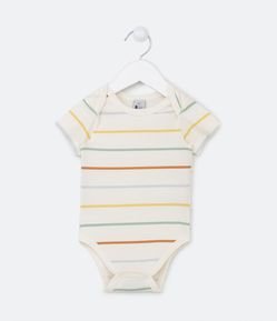 Body Infantil com Estampa de Listras Médias - Tam RN a 18 meses