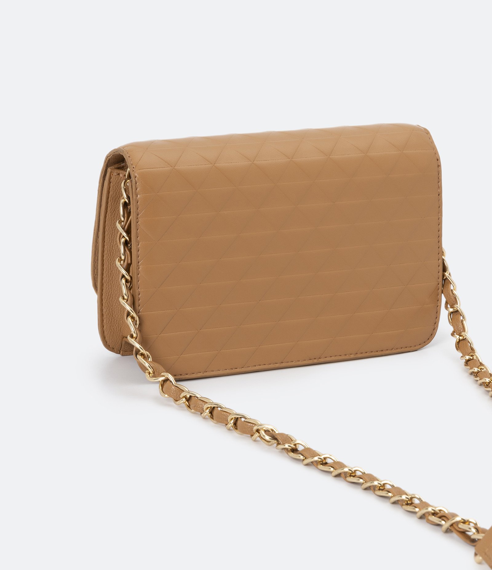 Bolsa Transversal em PU com Textura Embossed e Alça de Corrente 4