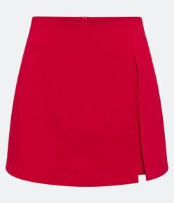Short Saia em Bengaline com Fenda Assimétrica