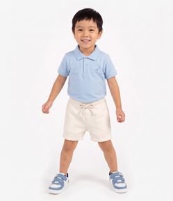 Camiseta Polo Infantil com Bordado - Tam 1 a 5 Anos