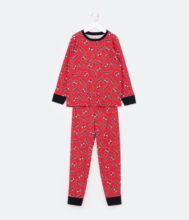Pijama Longo Infantil com Estampa Homem Aranha - Tam 2 a 10 Anos