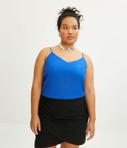 Blusa de Alça Básica em Crepe Curve & Plus Size