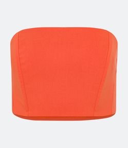 Blusa Cropped em Bengaline com Decote Tomara que Caia