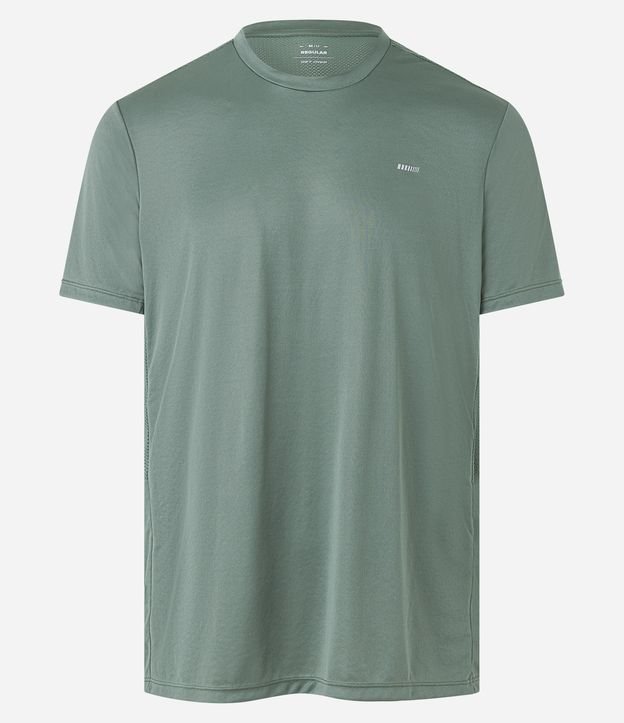 Camiseta Esportiva em Dry Fit com Recortes e Detalhes Refletivos Verde 6