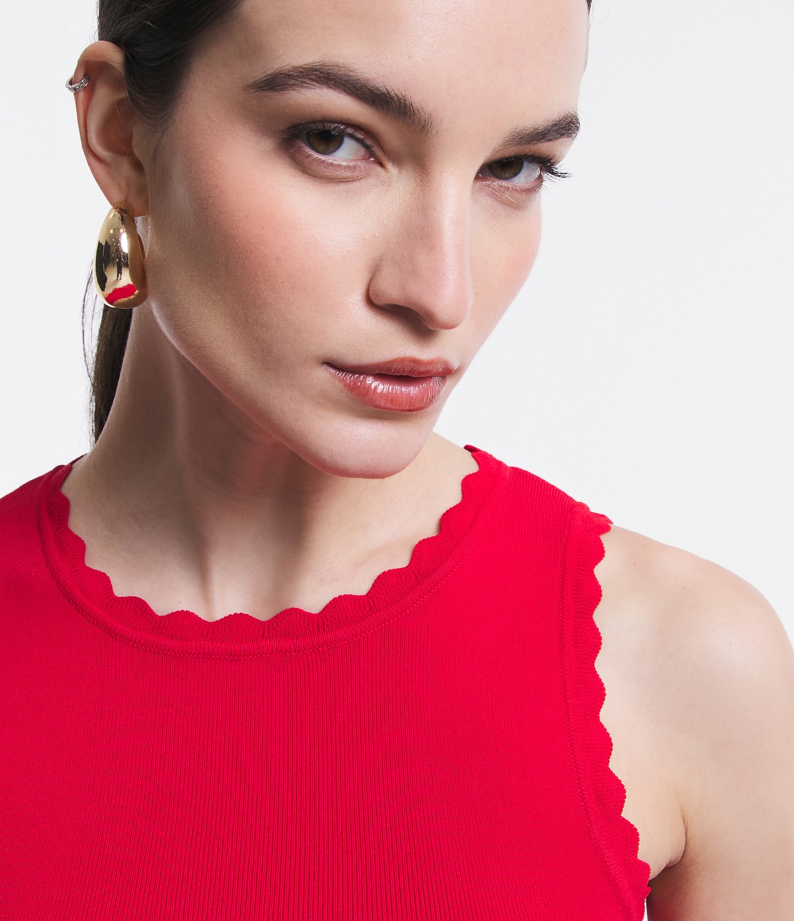 Blusa Regata em Tricô com Ondinhas 3