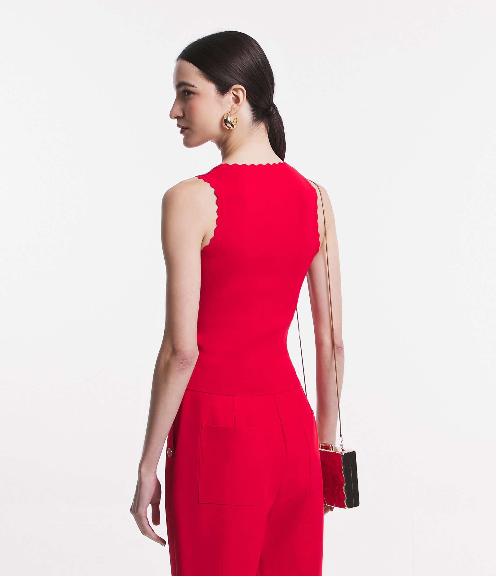 Blusa Regata em Tricô com Ondinhas 4