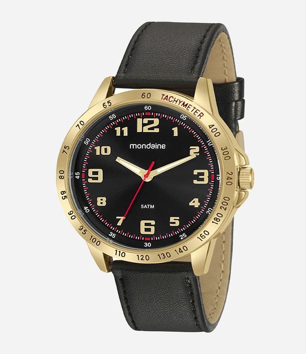 Relógio Mondaine Analógico com Pulseira em Couro e Caixa em Metal 99466GPMVDH2
