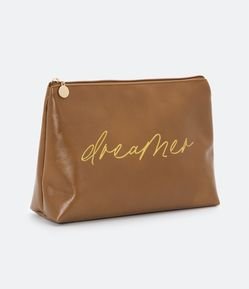 Necessaire Trapezio com Estampa em Lettering