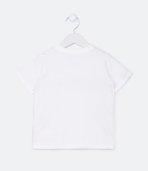 Camiseta Infantil Estampa Cachorrinho Saindo do Bolso - Tam 1 a 5 Anos Branco 2