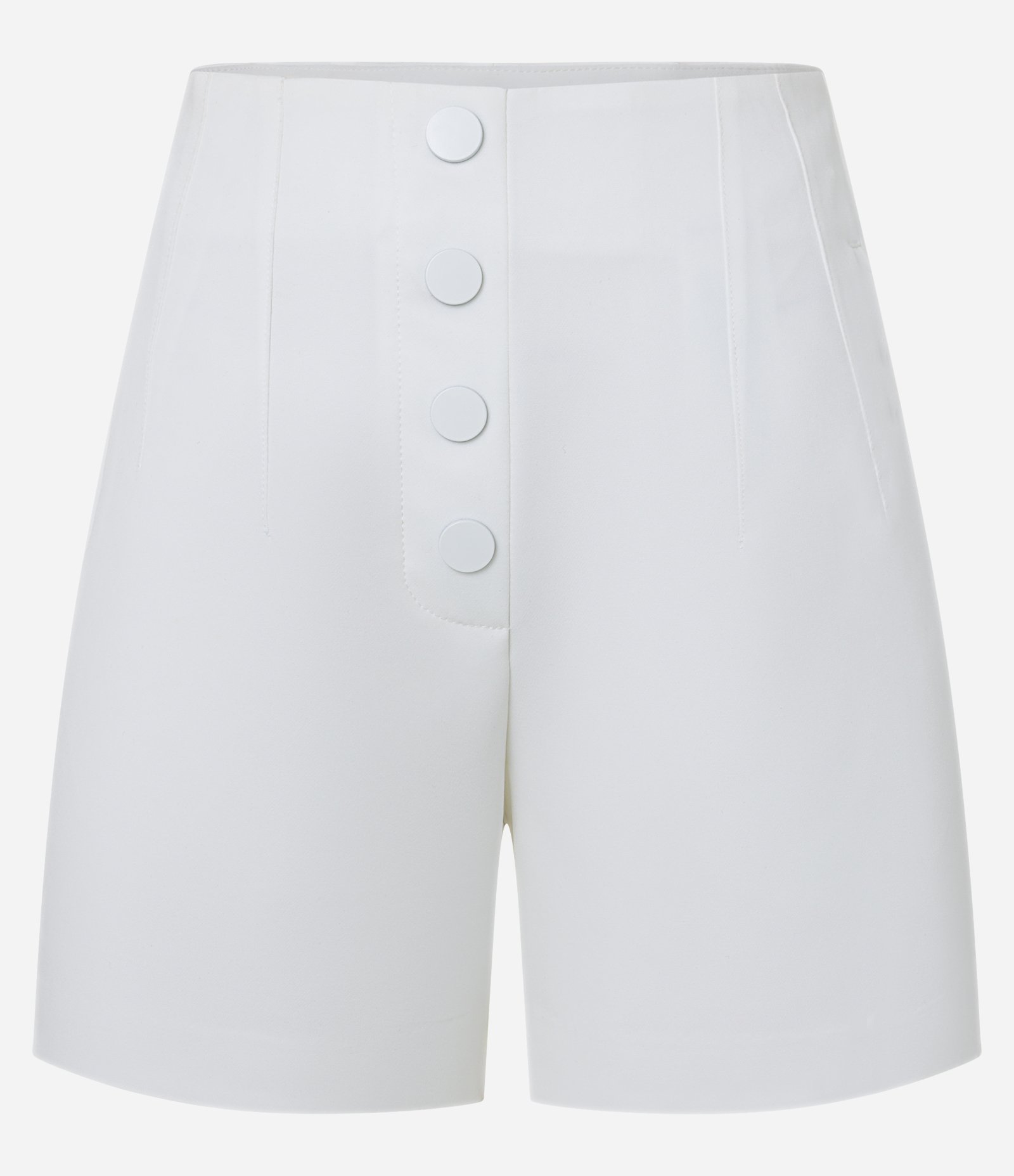 Short Alfaiatado Cintura Alta com Pences e Bolsos Off White 5