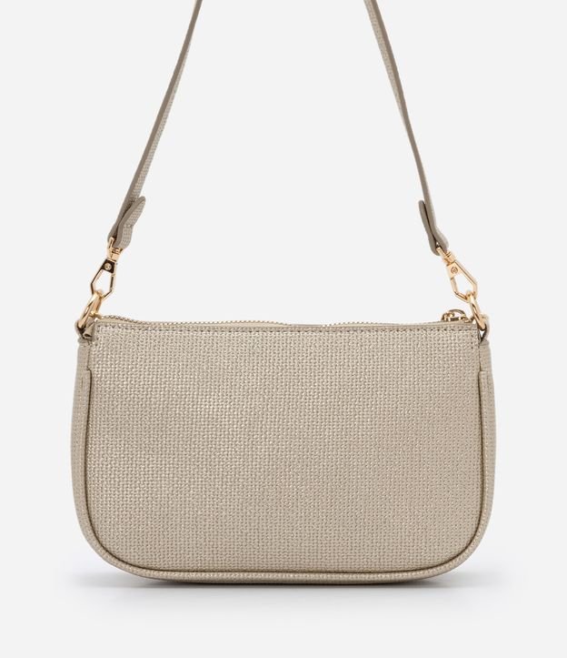 Bolsa Shoulder Baguete com Alça de Ombro e Detalhe Corrente Dourado 5