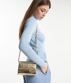 Bolsa Transversal em PU com Tampa