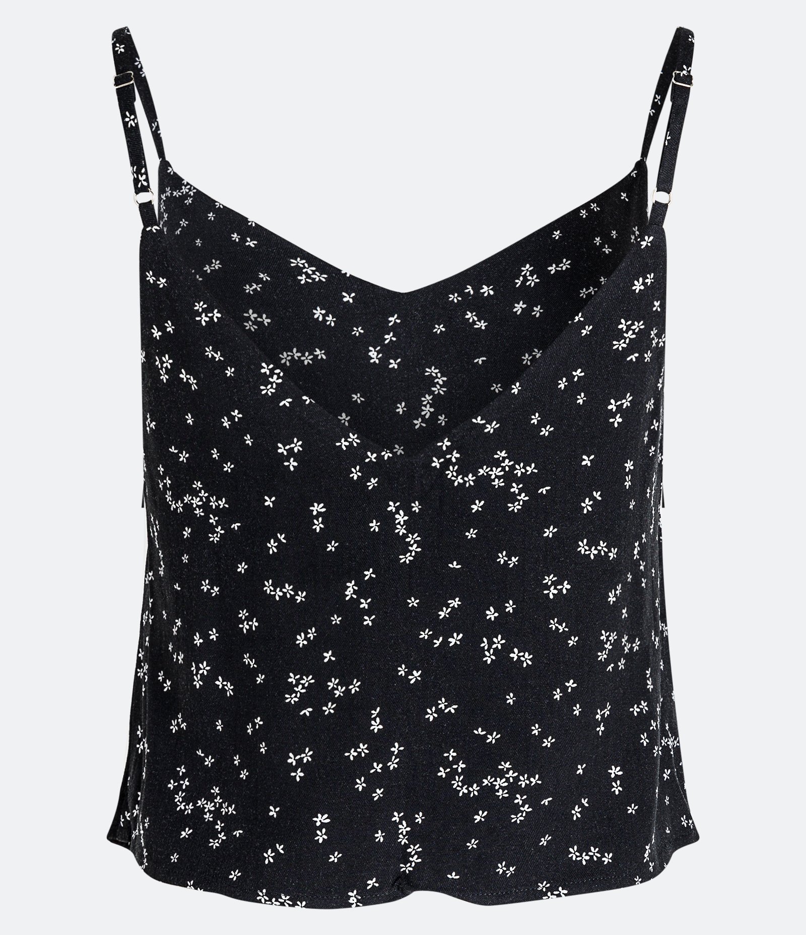 Blusa de Alça em Viscose com Estampa Floral Liberty Preto 2