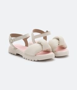 Sandália Flatform Infantil com Tira Puffer de Nózinho Molekinha - Tam 26 ao 36