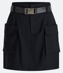 Saia Cargo com Bolsos Laterais e Cinto