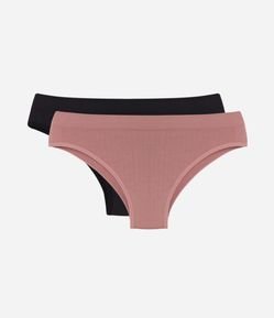 Kit 02 Calcinhas Biquíni em Poliamida Seamless DelRio
