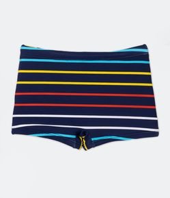 Sunga Boxer Infantil com Estampa de Listras Coloridas - Tam 2 a 8 Anos