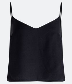 Blusa de Alças em Viscose e com Decote V