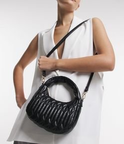 Bolsa Transversal com Dois Modelos de Alça e com Textura