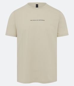 Camiseta Slim em Algodão com Lettering The Path Of Distance