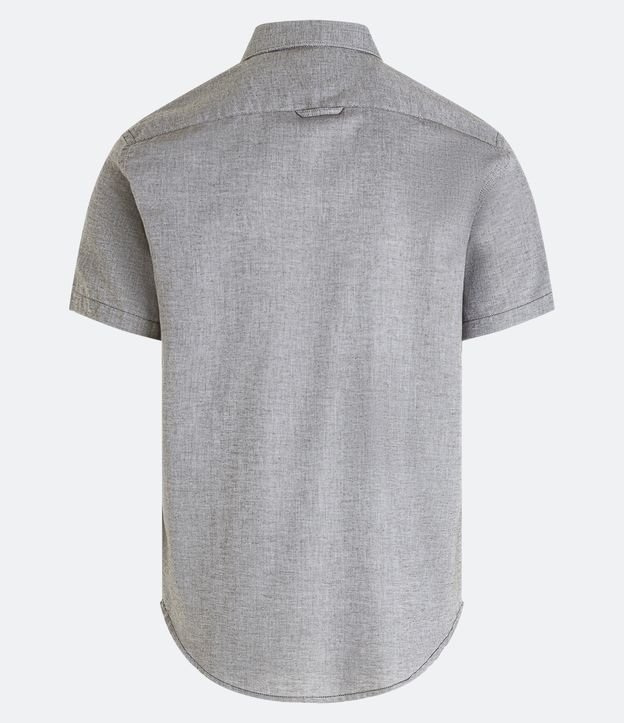 Camisa Comfort em Algodão com Bolso Frontal Cinza Esverdeado 6