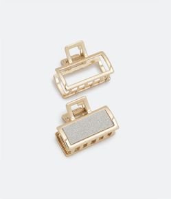 Kit 02 Piranha de Cabelo com Revestimento Brilhante e Vazado