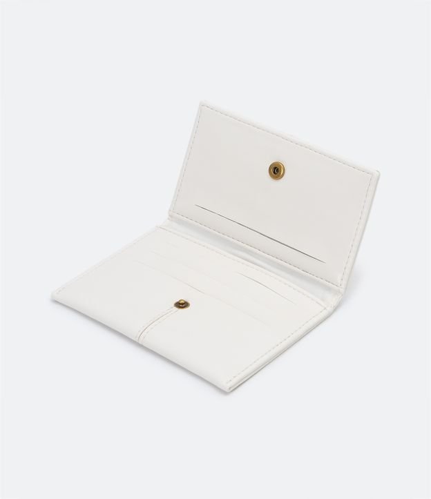 Carteira Envelope com Pesponto Off White 4