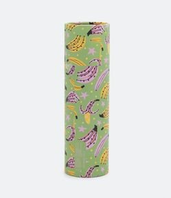 Garrafa Térmica em Metal com Estampa de Bananas e Alça 500ml