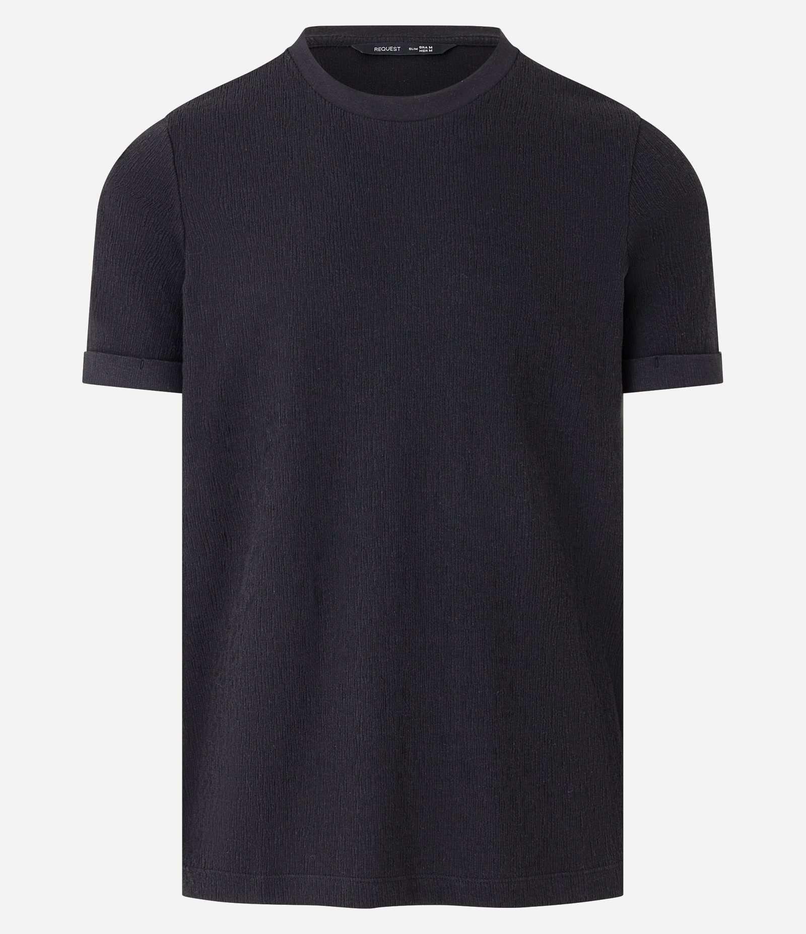 Camiseta Slim em Algodão com Textura e Dobra na Manga 8