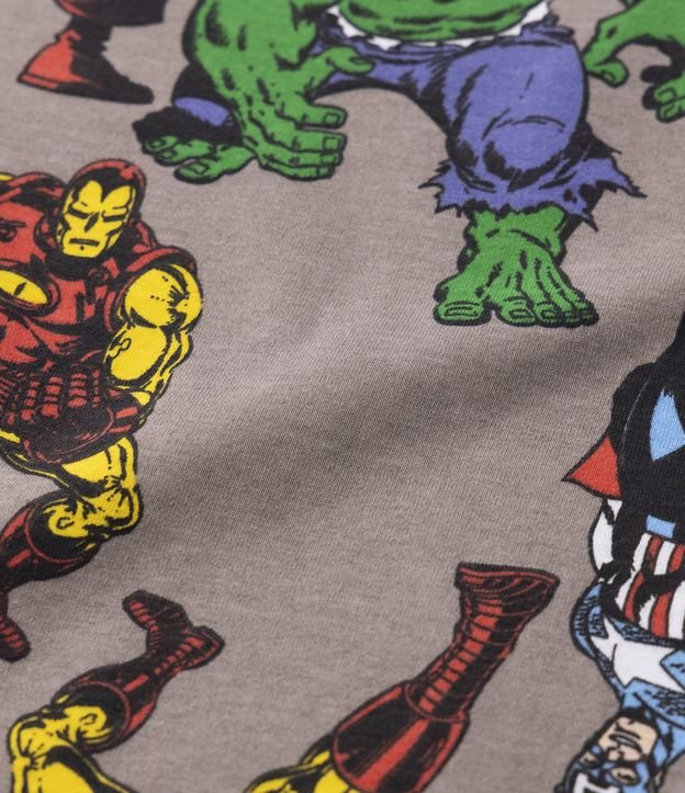 Pijama Corto Infantil con Estampa Heroes Marvel - Talle 2 a 10 años Marrón 4