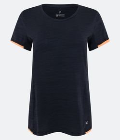 Camiseta Esportiva em Poliamida com Viés Contrastante