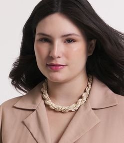 Maxi Colar Trançado em Miçangas