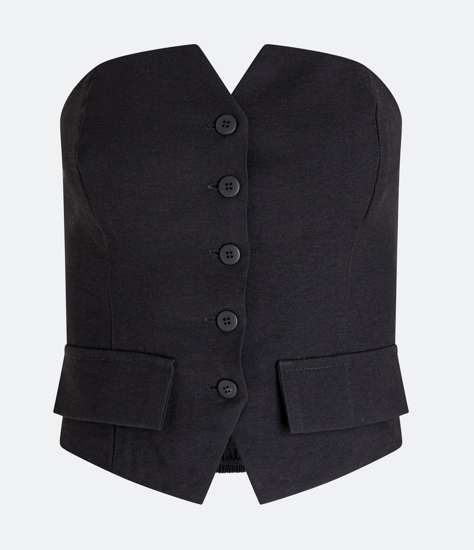 Blusa Cropped Alfaiataria em Viscose com Decote Tomara que Caia 5