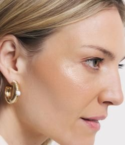 Brinco Argola com Textura Rabo de Rato