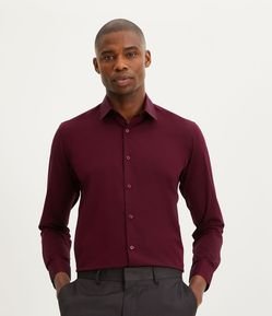 Camisa Regular em Algodão com Manga Longa