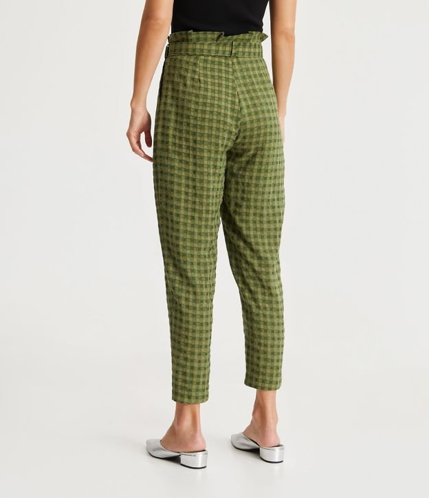 Zara green gingham trousers