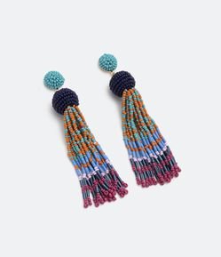 Maxi Brinco em Miçangas com Pingente Tassel