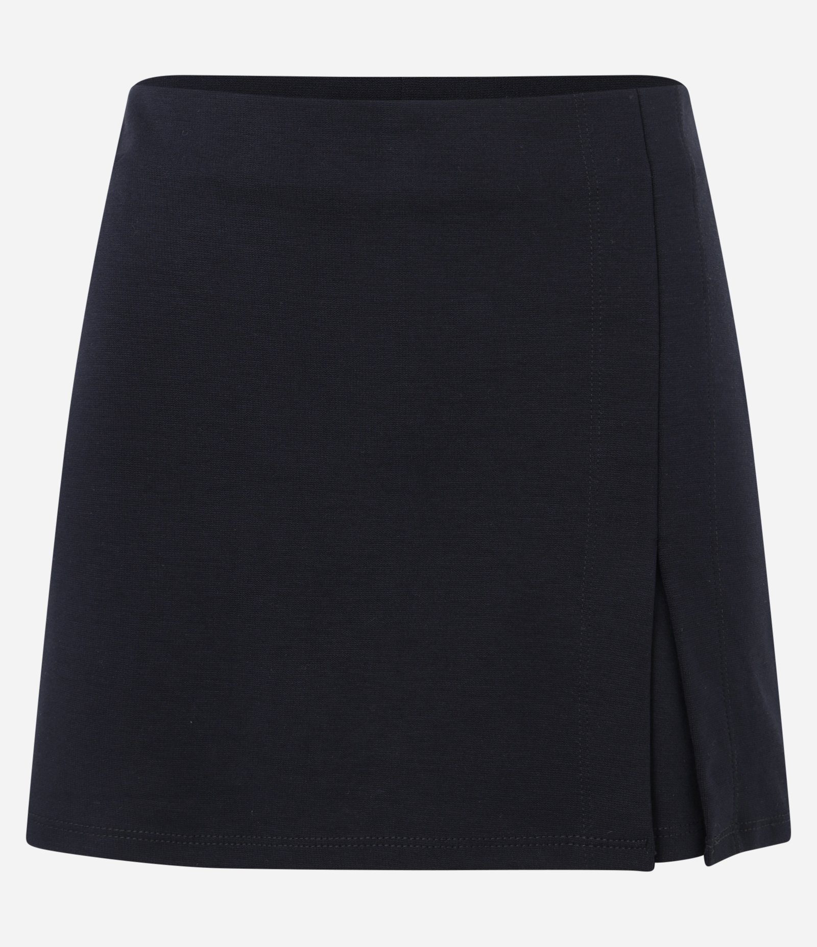Short Saia em Ponto Roma com Fendinha Preto 5