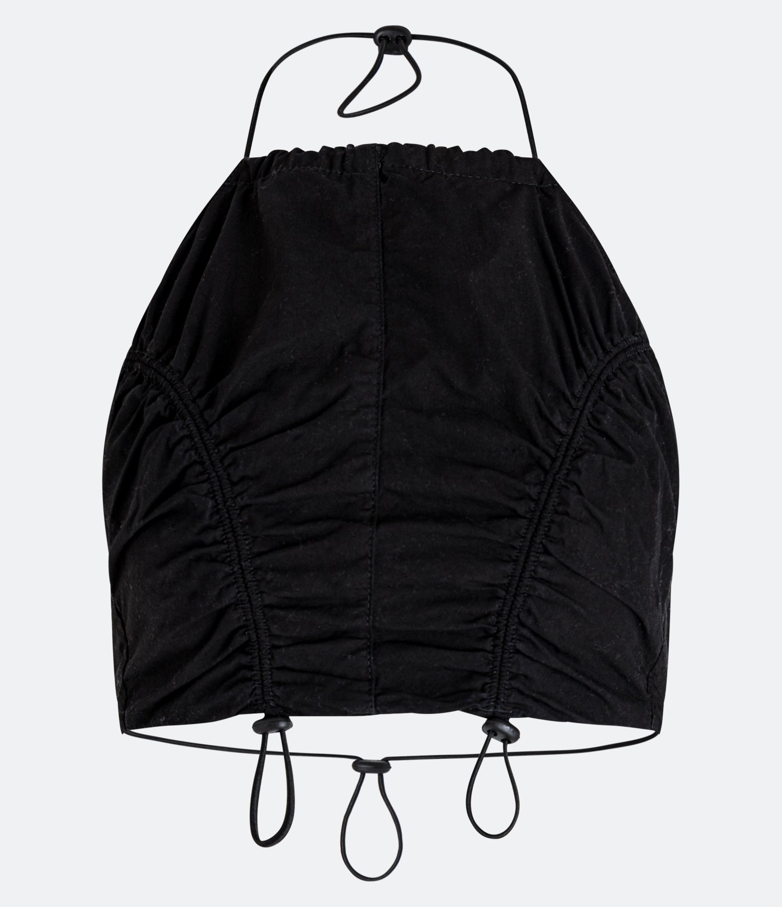 Top Parachute em Sarja com Transpasse nas Costas Preto 1